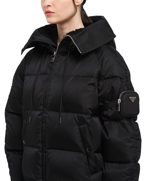 prada re nylon gabardine puffer jacket|prada gabardine puffer jacket.